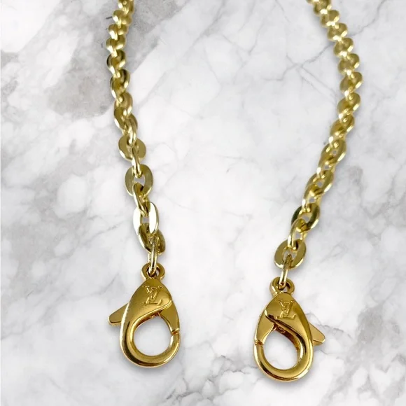 LOUIS VUITTON GOLD CHAIN LOBSTER CLASP BAG STRAP - Picture 5 of 6